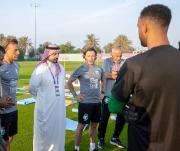 من تدريبات المنتخب السعودي