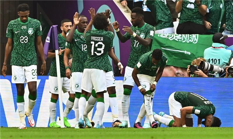 فرحة المنتخب السعودي