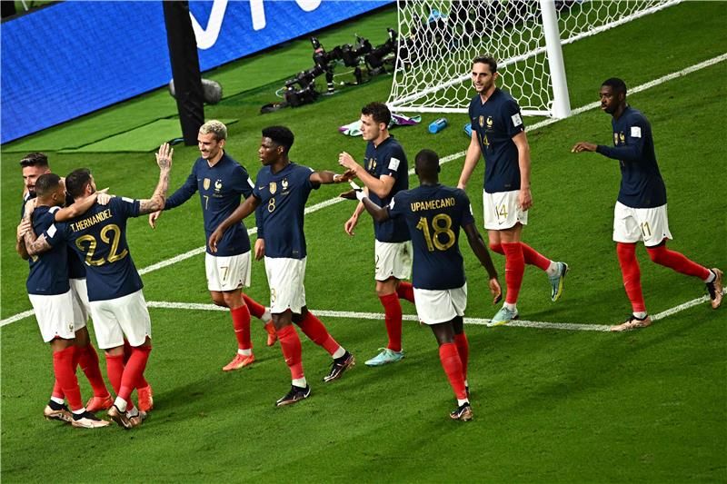 فرحة لاعبي فرنسا