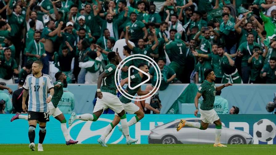 السعودية خلال مواجهة الأرجنتين