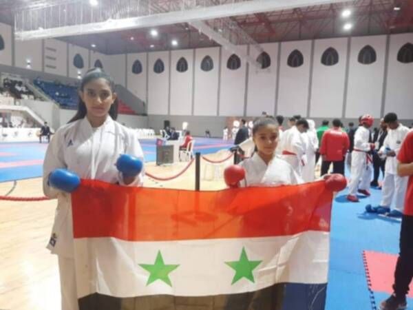 بطلات سوريا من بطولة غرب آسيا للكاراتيه