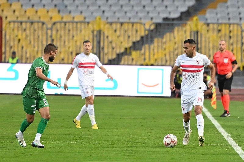 من مباراة الزمالك والمصري