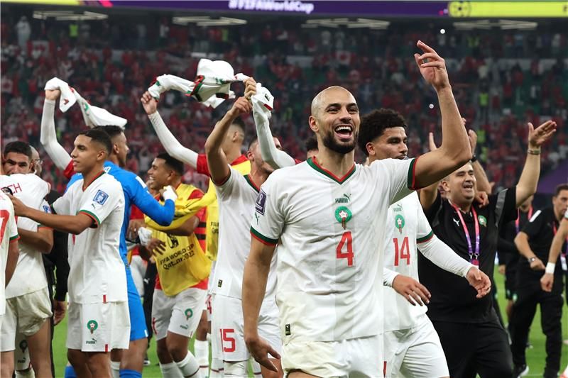 فرحة لاعبي المغرب