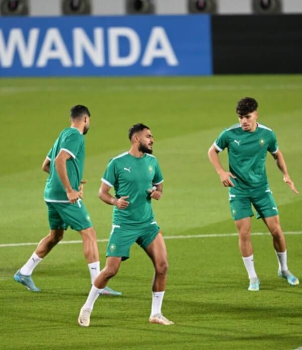 من تدريبات المنتخب المغربي