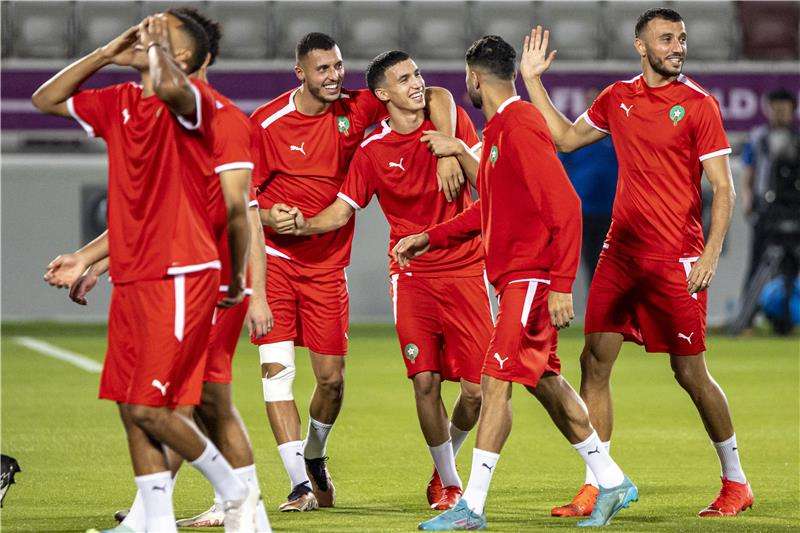 من تدريبات المنتخب المغربي