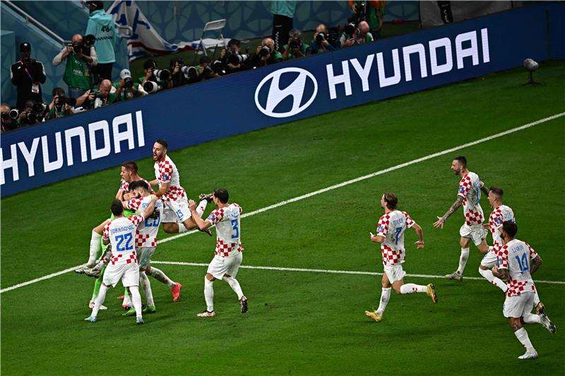 فرحة لاعبي كرواتيا