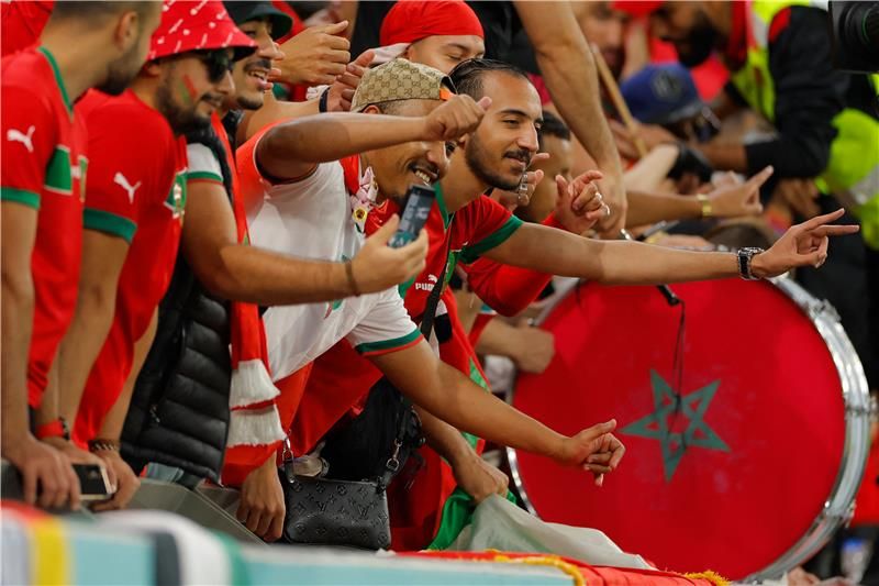 جماهير المغرب أمام إسبانيا