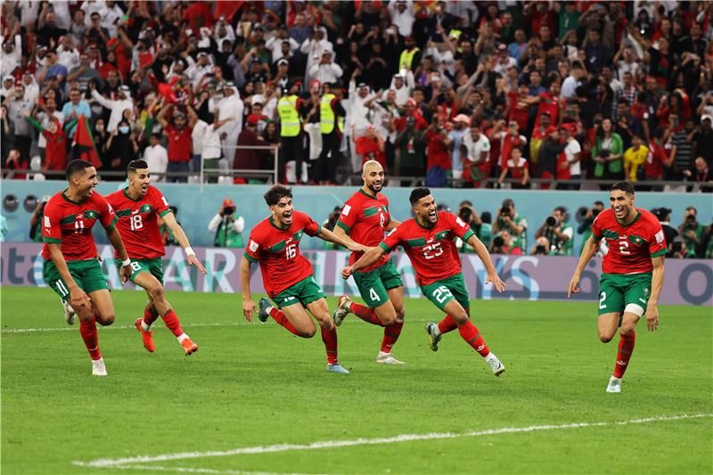 فرحة لاعبي المغرب