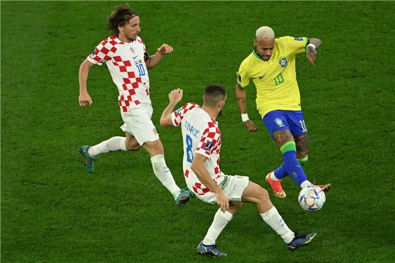 جانب من مباراة البرازيل وكرواتيا