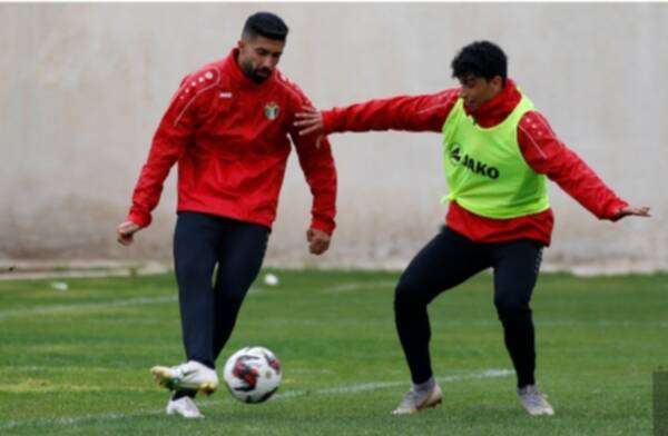جانب من تدريبات منتخب الأردن