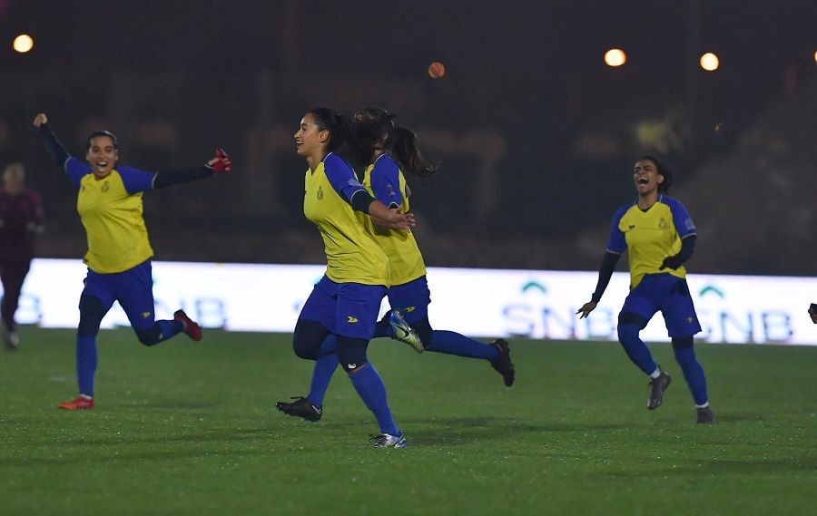 لاعبات فريق النصر