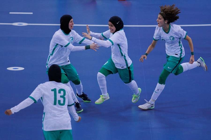 لاعبات المنتخب السعودي للسيدات الصالات