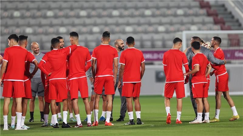 من تدريبات المنتخب المغربي