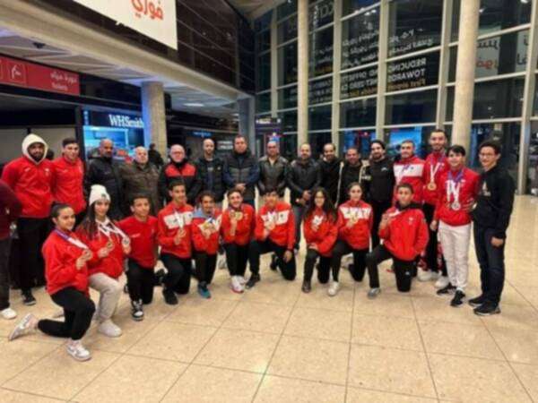 من وصول منتخبات الأردن للكاراتيه