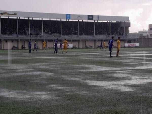 ملعب الدرة بفعل الأمطار