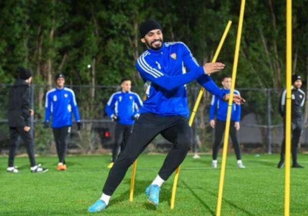 من تدريبات منتخب الإمارات