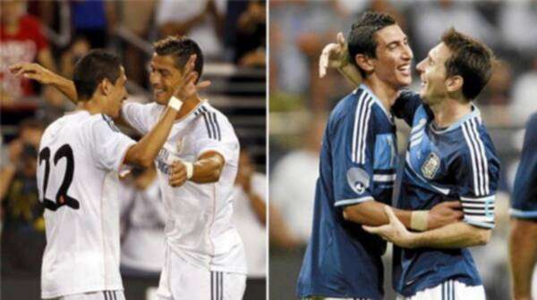 دي ماريا ورونالدو وميسي