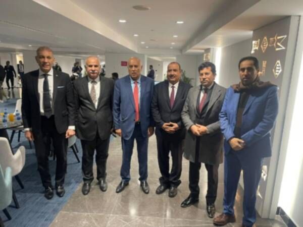 جانب من لقاءات الرجوب في افتتاح خليجي 25
