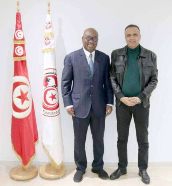 رئيسا الاتحاد التونسي والإيفواري لكرة القدم