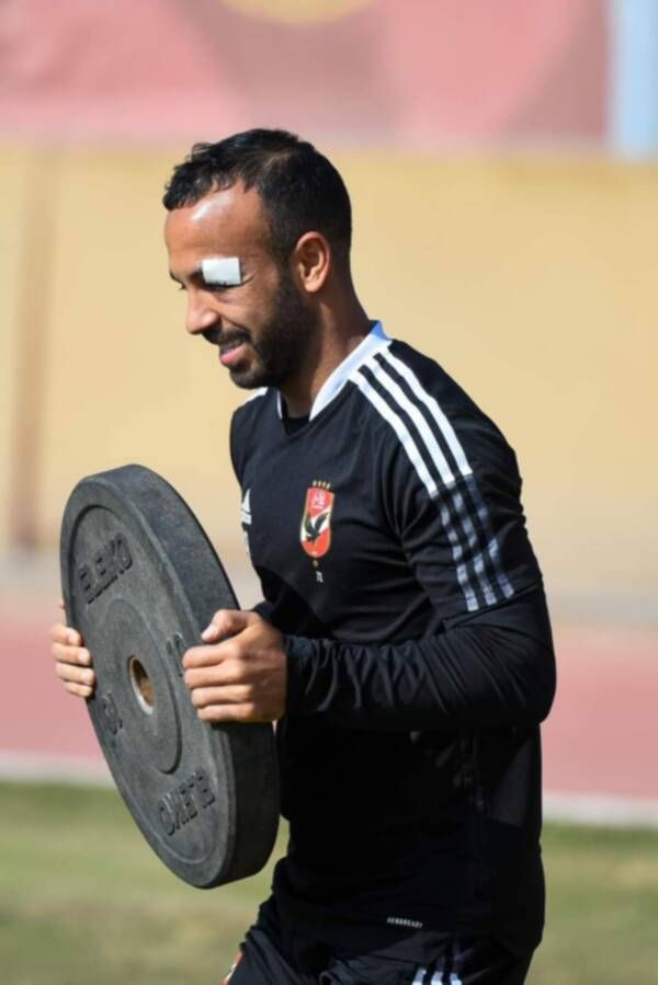 أفشة في تدريبات الأهلي