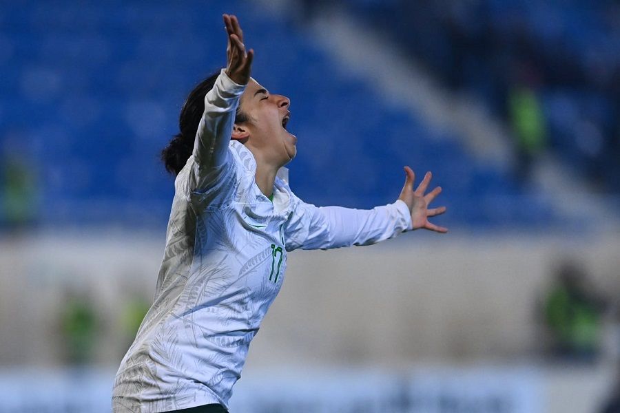 داليا أبو لبن بعد التسجيل بمرمى جزر القمر