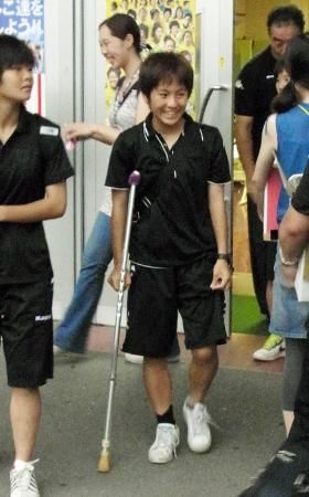 مانا إيوابوتشي بعد تعرض كاحلها الايمن للإصابة