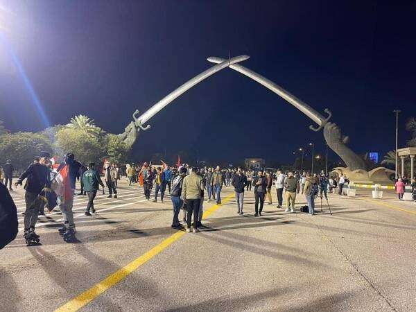 جانب من استقبال أسود الرافدين