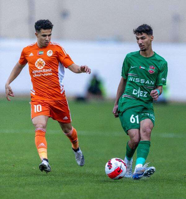 مباراة عجمان وشباب الأهلي.