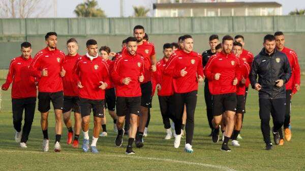 جانب من تدريبات منتخب الأردن