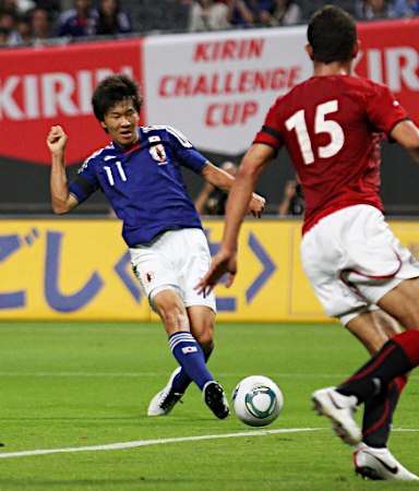 كينسوكي ناغاي يحرزه الهدف الثاني بمرمى منتخب مصر