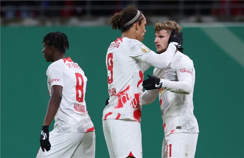 فرحة لاعبي لايبزيج