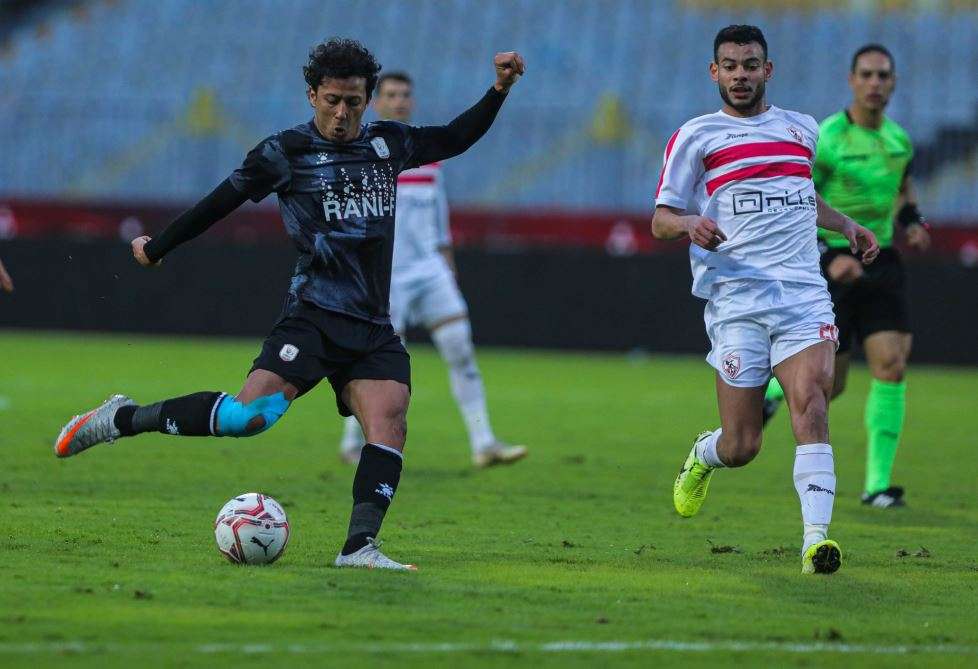 عمرو جمال أثناء تسجيل الهدف