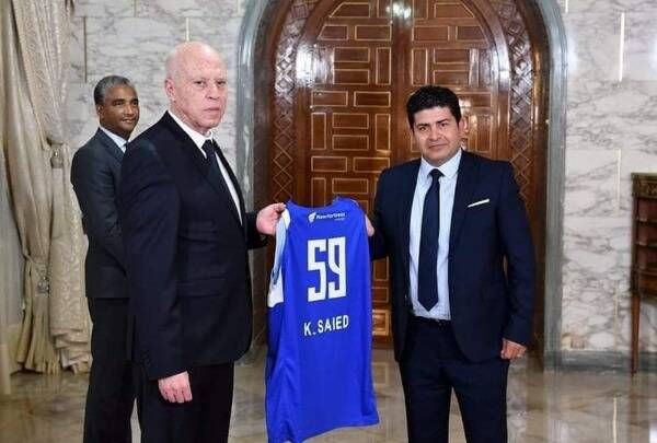 الرئيس التونسي مع رئيس المنستيري ودقيش