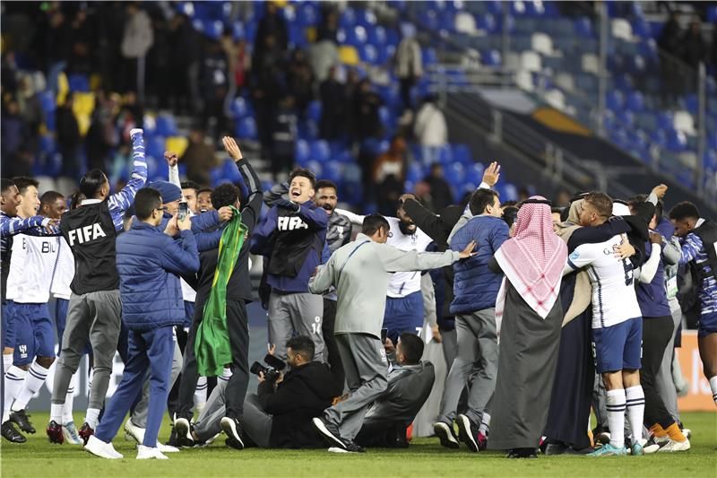 فرحة لاعبي الهلال