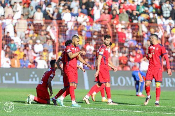 جانب من مواجهة ضمك والفيحاء