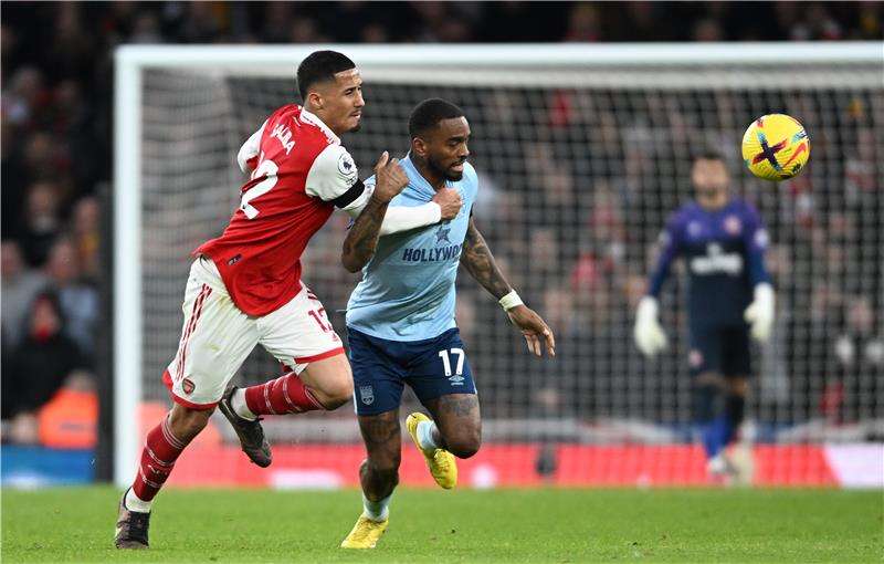 من مباراة آرسنال وبرينتفورد