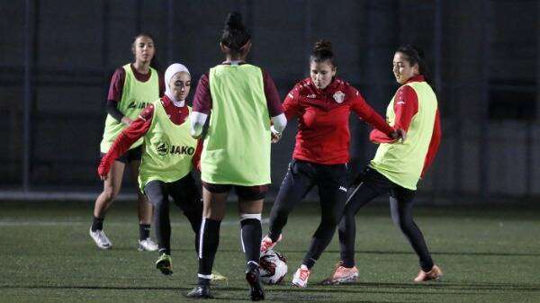 جانب من تدريبات سابقة لمنتخب الأردن