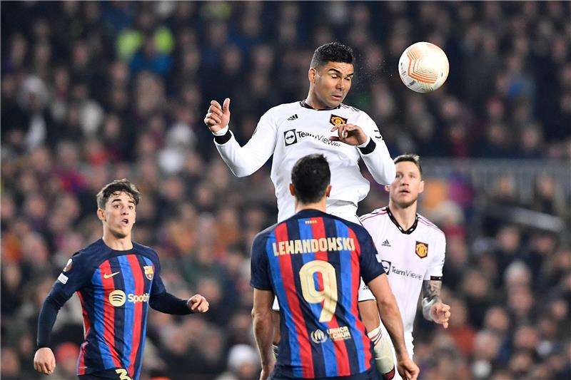 من مبارة الذهاب بين برشلونة ومانشستر يونايتد