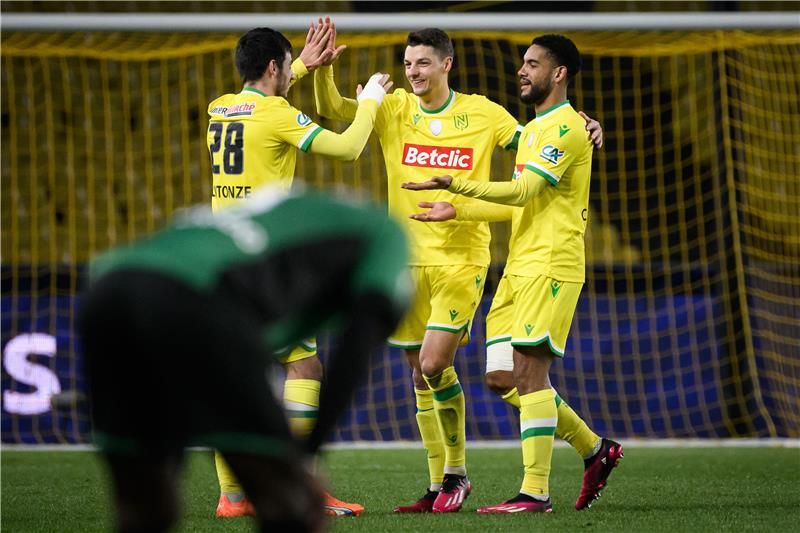 فرحة لاعبي نانت