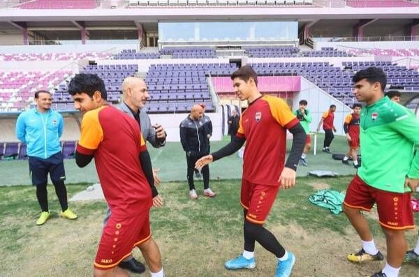 لاعبو منتخب العراق الأولمبي