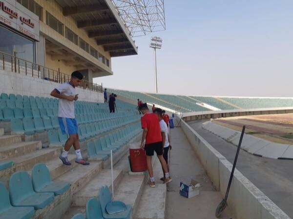 من تأهيل الملعب