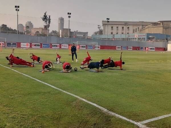 جانب من مران الأهلي