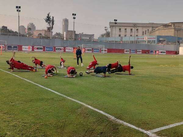 جانب من مران الأهلي