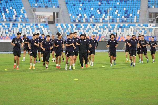 من الحصة التدريبية لمنتخب الشباب