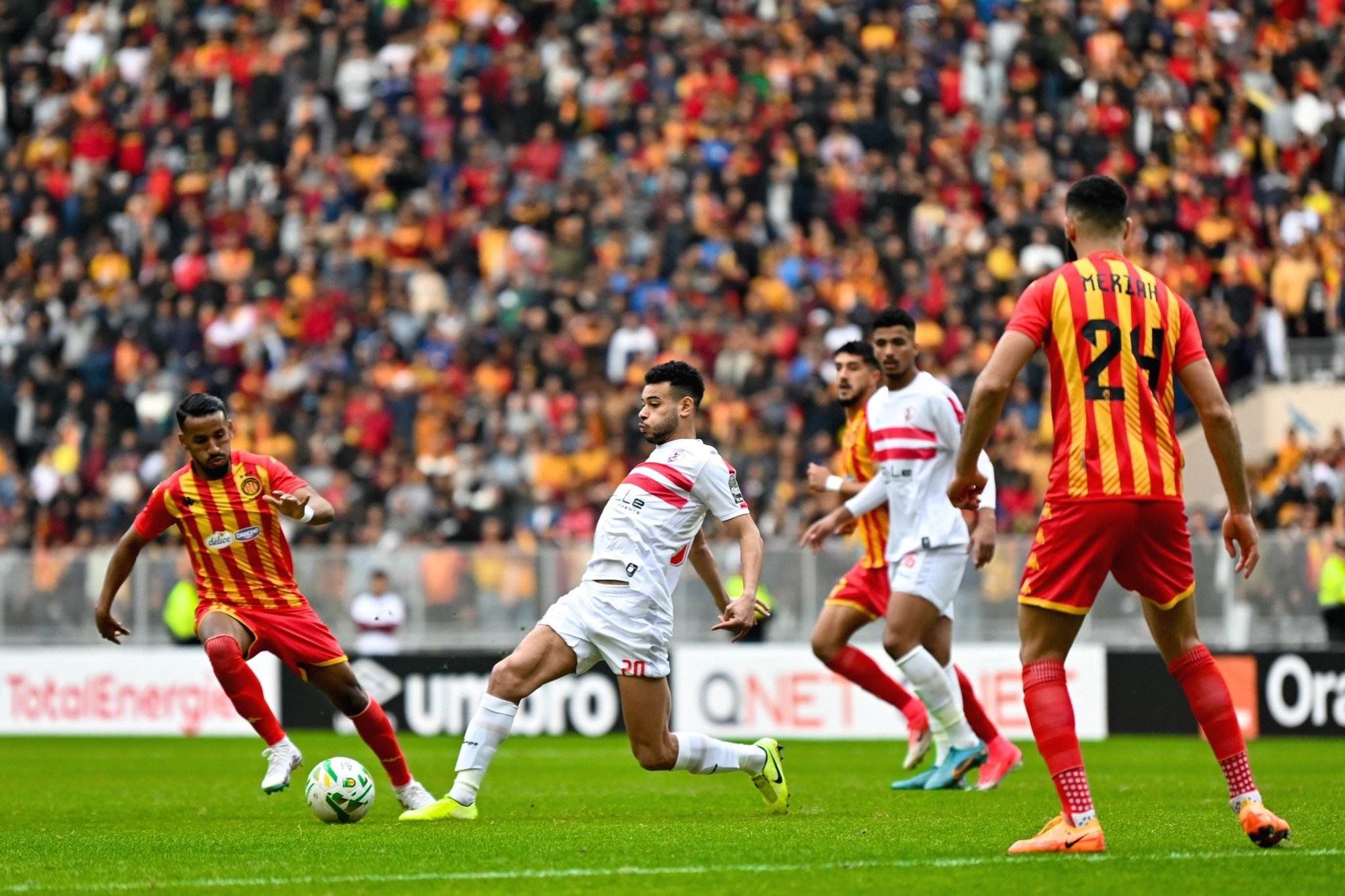 من مباراة الذهاب بين الفريقين