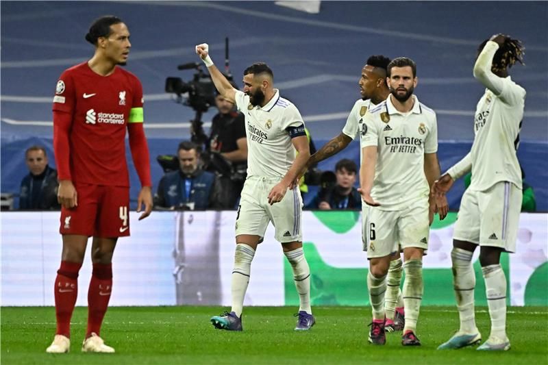 فرحة لاعبي الريال وحسرة فان دايك