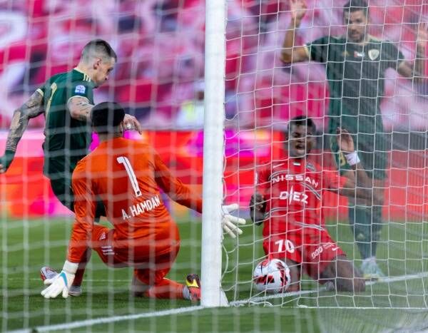 من مواجهة شباب الأهلي وخورفكان