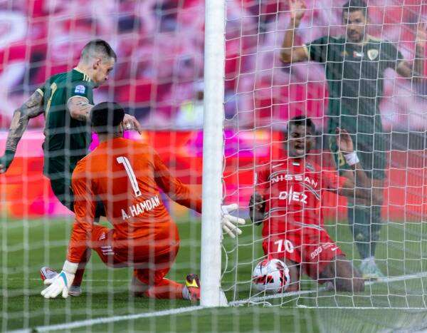 من مواجهة شباب الأهلي وخورفكان