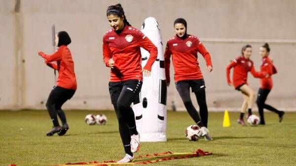 جانب من تدريبات منتخب الأردن