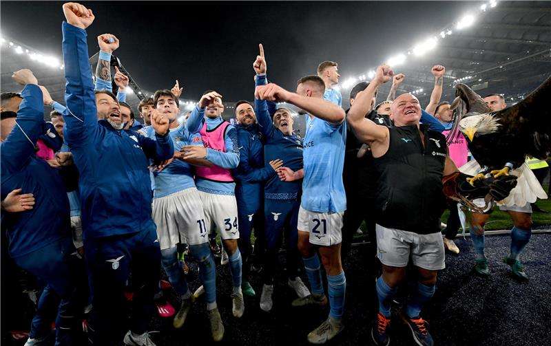 فرحة لاعبي لاتسيو